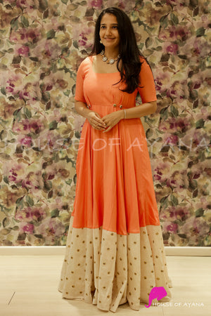 Firefly Embroidered Tussar silk Gown