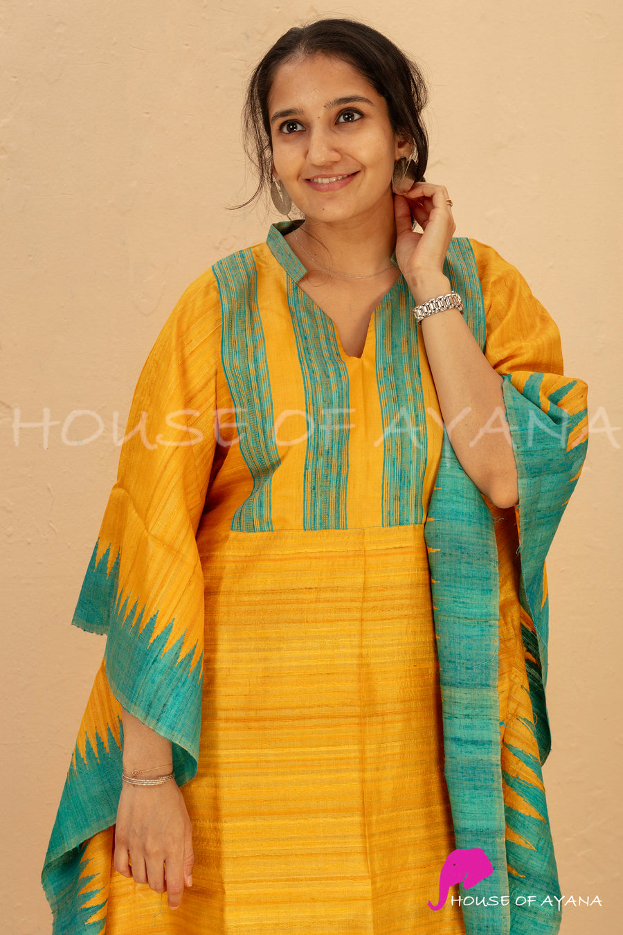 Amrita Tussar Silk Kaftan