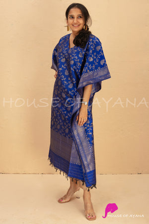 Royal Amber Banarasi Kaftan