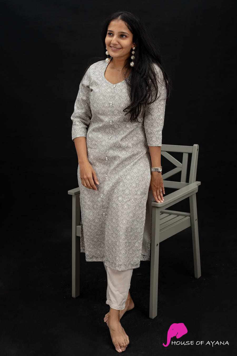 Sukh Embroidered Organza Kurti