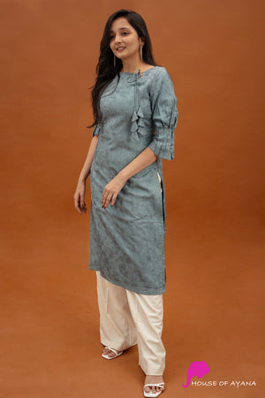 Karuna Silk Embroidered Kurti