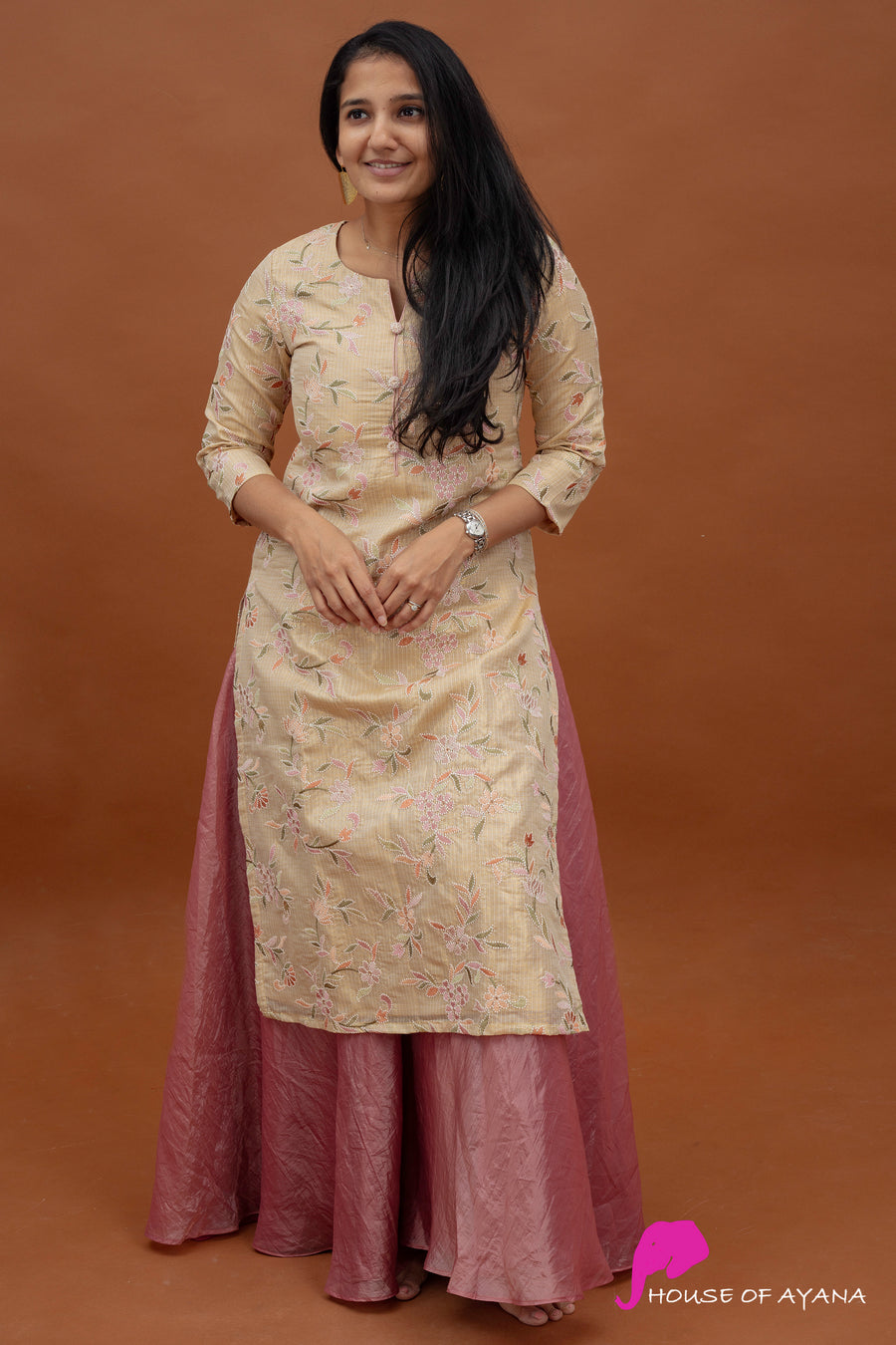 Amyra Silk Embroidered Kurti