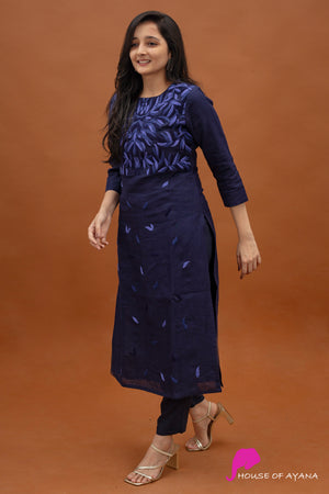 Planca Linen Embroidered Kurti