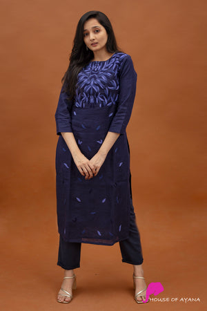 Planca Linen Embroidered Kurti