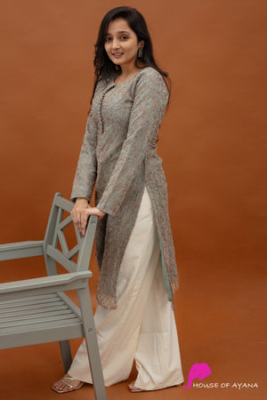 Star Gaze Embroidered Kurti