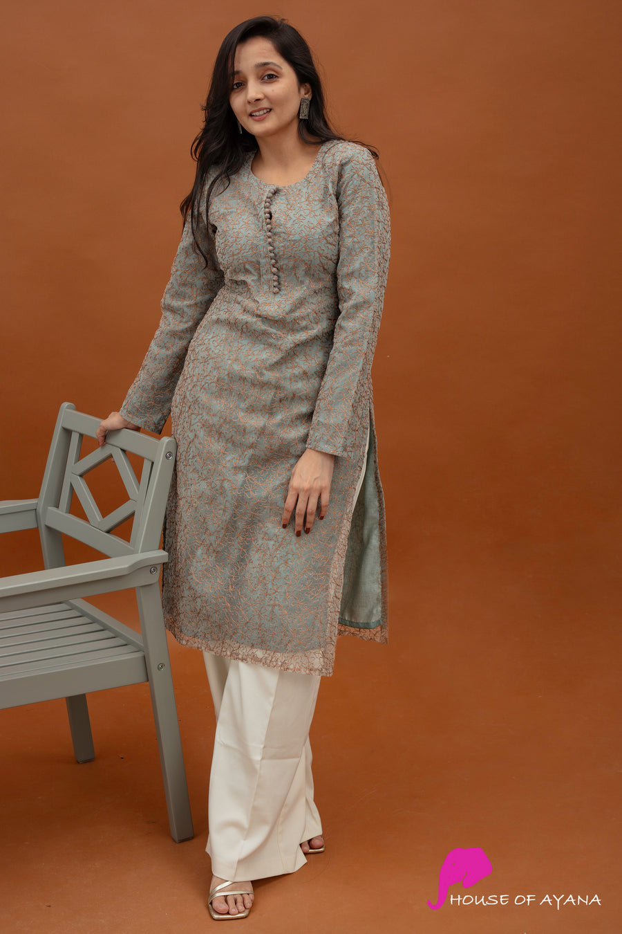 Star Gaze Embroidered Kurti